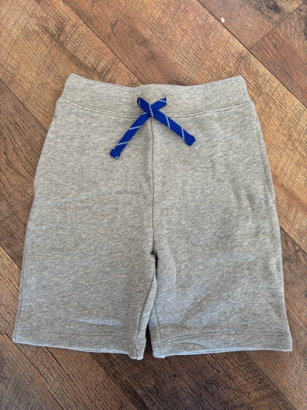 Crewcuts Gray Knit Shorts with Royal Blue Drawstring